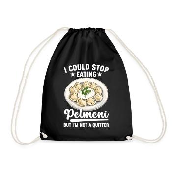 Pelmeni Russian Cuisine - Drawstring Bag - black - Front