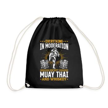Tout avec modération sauf le Muay Thai et - Sac de sport léger - noir - Devant