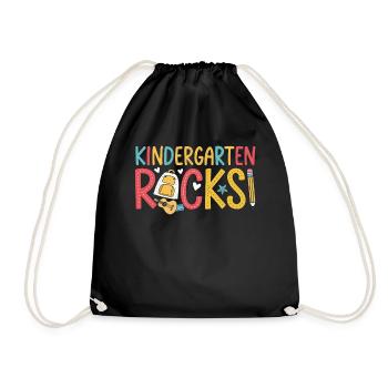 Pierres de jardin d’enfants – Design amusant pour les enfants - Sac de sport léger - noir - Devant