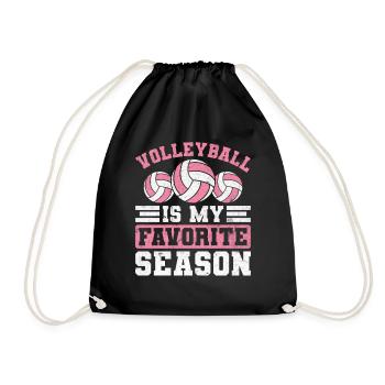 Le volley-ball est mon ensemble de bosses drôle de saison préféré - Sac de sport léger - noir - Devant
