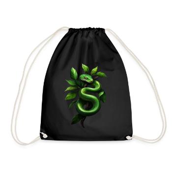 Arbre vert Python Serpents Amoureux Terrarium - Sac de sport léger - noir - Devant