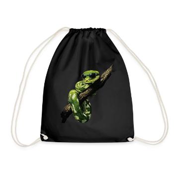 Arbre vert Python Serpents Amoureux Terrarium - Sac de sport léger - noir - Devant