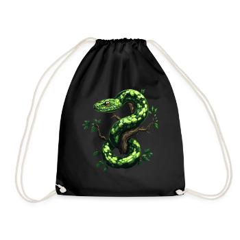Arbre vert Python Serpents Amoureux Terrarium - Sac de sport léger - noir - Devant