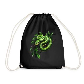 Arbre vert Python Serpents Amoureux Terrarium - Sac de sport léger - noir - Devant
