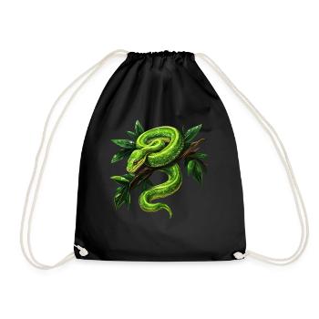 Arbre vert Python Serpents Amoureux Terrarium - Sac de sport léger - noir - Devant