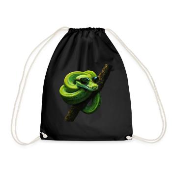 Arbre vert Python Serpents Amoureux Terrarium - Sac de sport léger - noir - Devant
