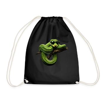 Arbre vert Python Serpents Amoureux Terrarium - Sac de sport léger - noir - Devant