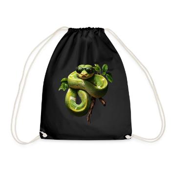 Arbre vert Python Serpents Amoureux Terrarium - Sac de sport léger - noir - Devant