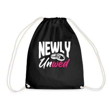 New Unmarried Rings Humor Divorce - Drawstring Bag - black - Front