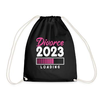 2023 Loading Divorce Journey Begins - Drawstring Bag - black - Front