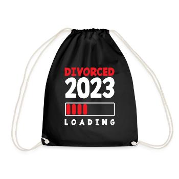 Divorced 2023 Loading Divorce - Drawstring Bag - black - Front