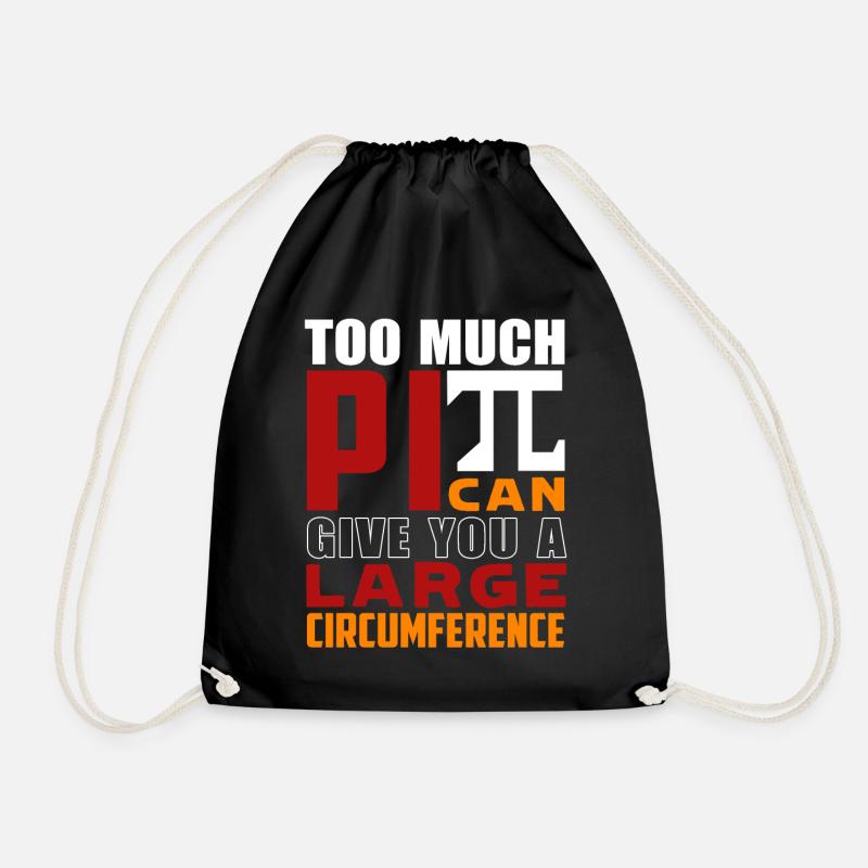 Pi Day Funny Pi Day March 14 - Drawstring Bag - black