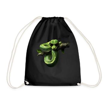 Arbre vert Python Serpents Amoureux Terrarium - Sac de sport léger - noir - Devant
