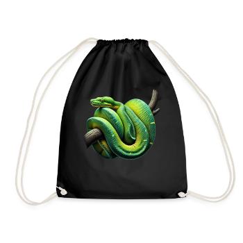 Arbre vert Python Serpents Amoureux Terrarium - Sac de sport léger - noir - Devant