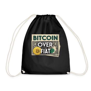 Bitcoin Over – Crypto Design for Enthusiasts - Drawstring Bag - black - Front
