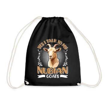 Chèvre Nubienne, éleveur de chèvres - Sac de sport léger - noir - Devant