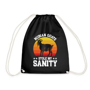Chèvre Nubienne, éleveur de chèvres - Sac de sport léger - noir - Devant