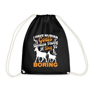 Chèvre Nubienne, éleveur de chèvres - Sac de sport léger - noir - Devant