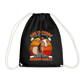 Chèvre Nubienne, éleveur de chèvres - Sac de sport léger - noir - Devant