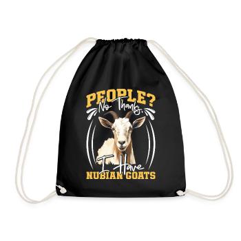 Chèvre Nubienne, éleveur de chèvres - Sac de sport léger - noir - Devant