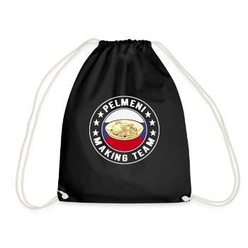 Pelmeni Russian Cuisine - Drawstring Bag - black - Front