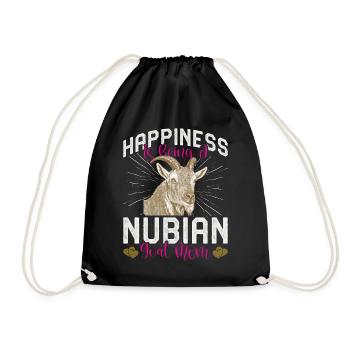 Chèvre Nubienne, éleveur de chèvres - Sac de sport léger - noir - Devant