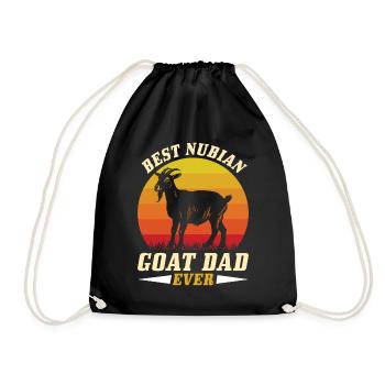 Chèvre Nubienne, éleveur de chèvres - Sac de sport léger - noir - Devant