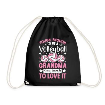 Drôle de volley-ball grand-mère bosse ensemble Spike Smash - Sac de sport léger - noir - Devant