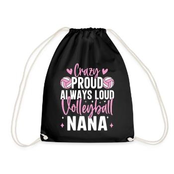 Fou Fier Toujours Fort Drôle Mamie Volley-ball - Sac de sport léger - noir - Devant