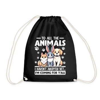 Drôle Sauver les animaux Refuge pour animaux de compagnie Sauvetage Famille d’accueil - Sac de sport léger - noir - Devant