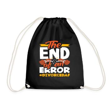 The End of an Error Divorced Af Divorce - Drawstring Bag - black - Front
