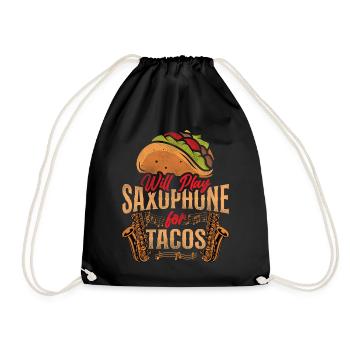 Saxophone Will Play Saxophone For - Drawstring Bag - black - Front