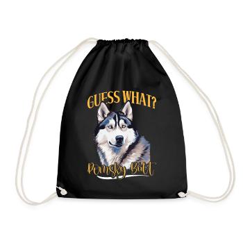 Dog saying dog dog - Drawstring Bag - black - Front