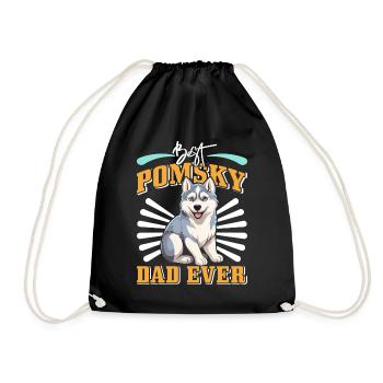 Dog saying dog dog - Drawstring Bag - black - Front