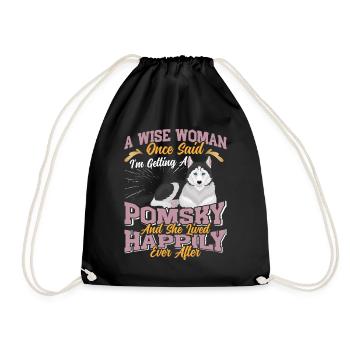 Dog saying dog dog - Drawstring Bag - black - Front