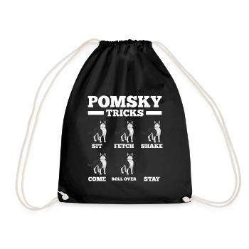 Dog saying dog dog - Drawstring Bag - black - Front