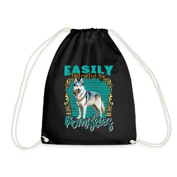 Dog saying dog dog - Drawstring Bag - black - Front