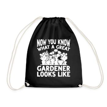 Now you know what a great gardener looks like - - Turnbeutel - Schwarz - Vorne