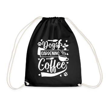 Chiens Jardinage Café - Jardinage Filles Hobby - Sac de sport léger - noir - Devant