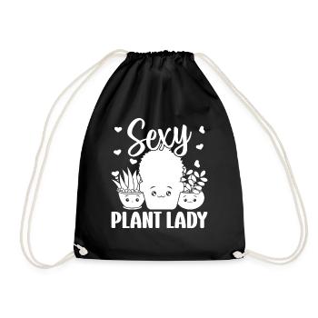 jardinier paysagiste jardinier filles - plante sexy - Sac de sport léger - noir - Devant