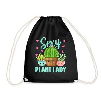 Sexy Plant Lady - Jardinières Jardinière - Sac de sport léger - noir - Devant