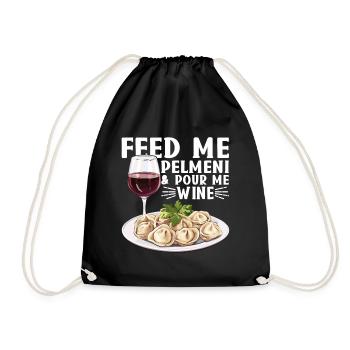 Pelmeni Russian Cuisine - Drawstring Bag - black - Front