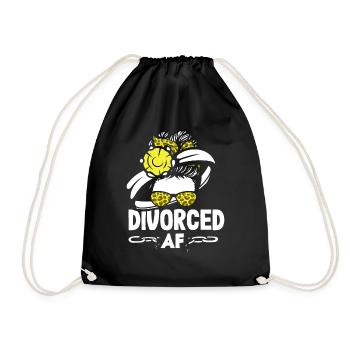 Divorced Bold Statement Divorce - Drawstring Bag - black - Front