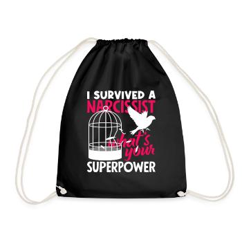 I Have a Narcissistic Superpower Divorce - Drawstring Bag - black - Front