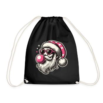 Coole Sigma Santa Weihnachtsfreude - Turnbeutel - Schwarz - Vorne