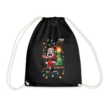 Père Noël Électrocution Chaos Désastre - Sac de sport léger - noir - Devant