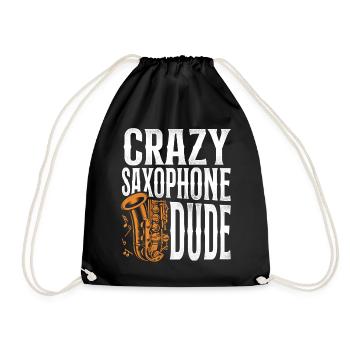 Saxophone Crazy Saxophone Dude - Turnbeutel - Schwarz - Vorne
