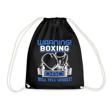Boxing Boxing Dad Will Yell Loudly - Drawstring Bag - black - Front