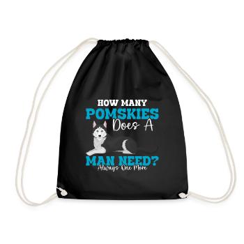 Dog saying dog dog - Drawstring Bag - black - Front
