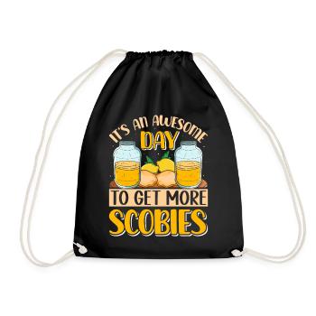 Boissons fermentées Kombucha Scoby - Sac de sport léger - noir - Devant